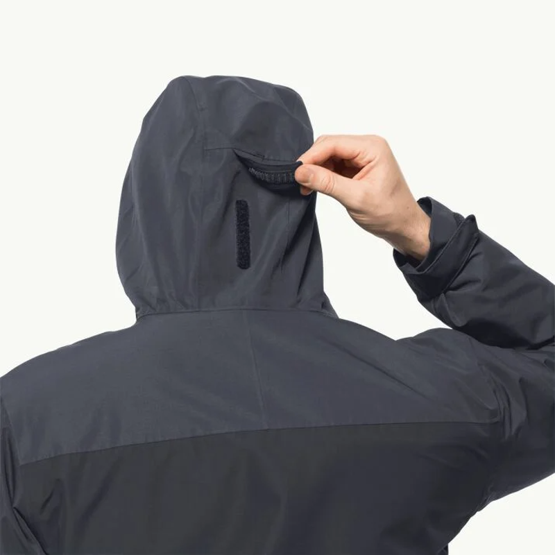 Jackwolfskin Taubenberg 3 in 1 Jacket Mens in Phantom-5